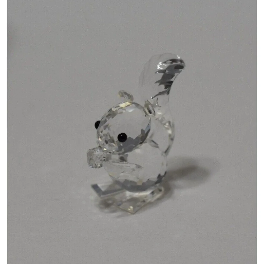 Swarovski Woodland Friends Silver Sparkling Crystal Squirrel Figurine Retired